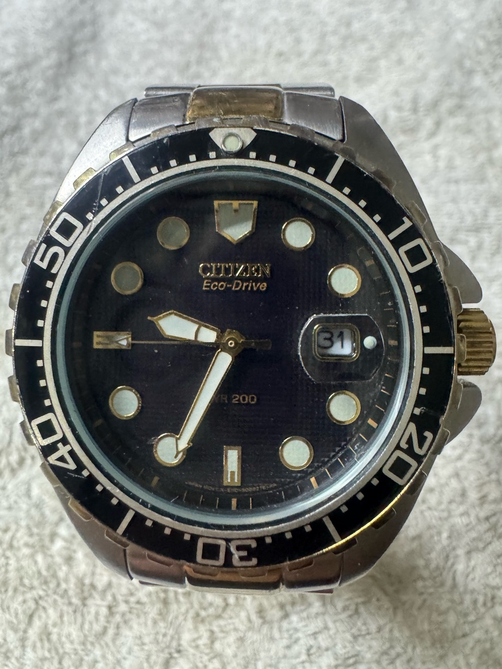Citizen Black and Gold Eco-Drive Men’s Diver Watch